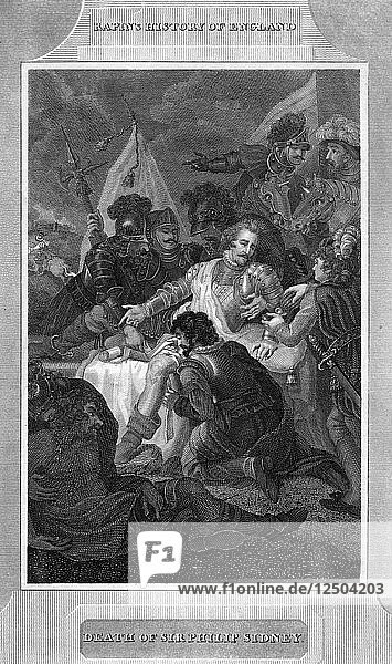 Tod von Sir Philip Sydney  1586 (um 1815). Künstler: Anon