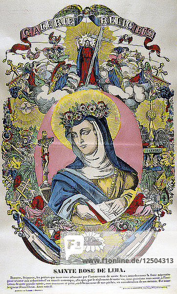 Santa Rosa of Lima 19th century. Artist: Anon