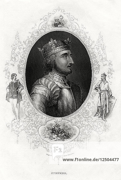 Stephan  der letzte normannische König von England  1860. Künstler: Unbekannt