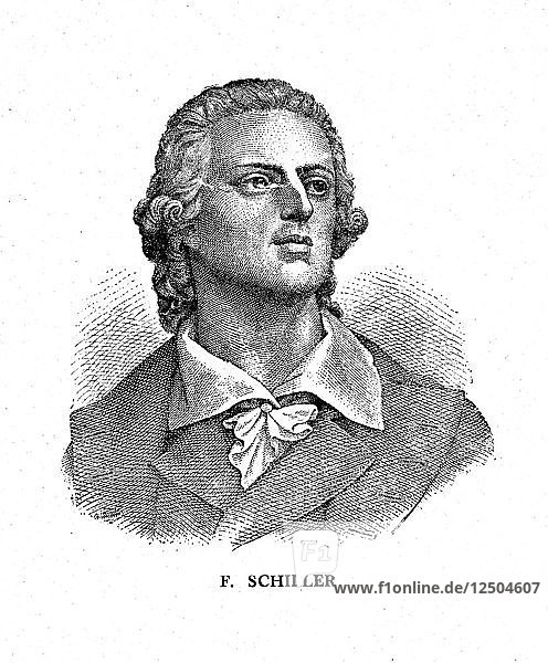 Friedrich Schiller  German poet  philosopher  historian  and dramatist  19th century. Artist: Unknown