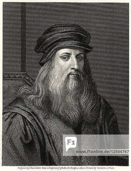 Leonardo da Vinci  19. Jahrhundert. Künstler: James Posselwhite
