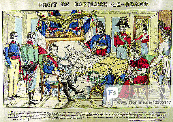 Der Tod von Napoleon dem Großen  5. Mai 1821  1825. Künstler: Unbekannt