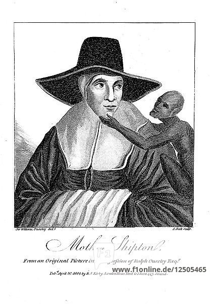 Mother Shipton (1488-c1560) Englische Hexe und Prophetin  1804. Künstler: John Scott
