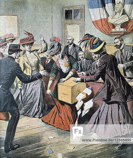 Kampagne für das Frauenstimmrecht in Belgien  1908. Künstler: Anon