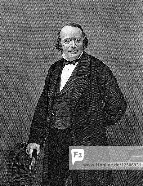 Louis Agassiz (1807-1873)  in der Schweiz geborener amerikanischer Naturforscher und Glaziologe  um 1860. Künstler: Unbekannt