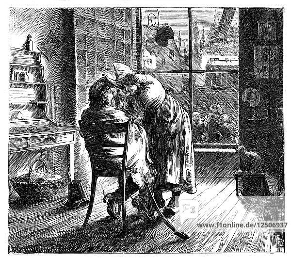 Rasieren des Feindes in Montmirail  1870. Künstler: Unbekannt