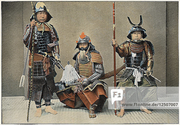 Eine Gruppe von Samurai  um 1890. Künstler: Unbekannt