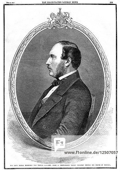 Death of Albert  Prince Consort  1861. Artist: Unknown