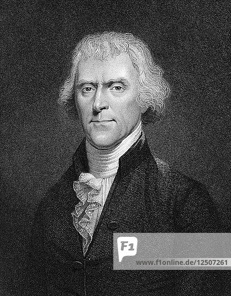 Thomas Jefferson  American president. Artist: Unknown