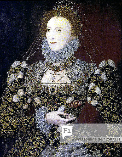 Elisabeth I.  Königin von England und Irland  1575. Künstler: Nicholas Hilliard