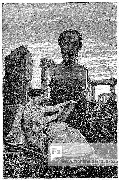 Herodot  antiker griechischer Historiker  1866. Künstler: Unbekannt