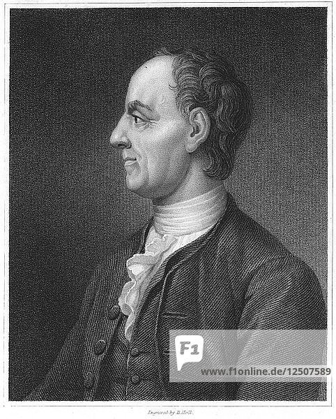Leonhard Euler (1707-1783)  Schweizer Mathematiker  1835. Künstler: Unbekannt