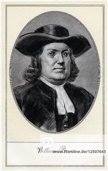 William Penn  founder of Pennsylvania  (early 20th century).Artist: Gordon Ross
