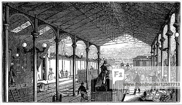 Euston Station  Londoner Endstation der London and Birmingham Railway  1840. Künstler: Unbekannt