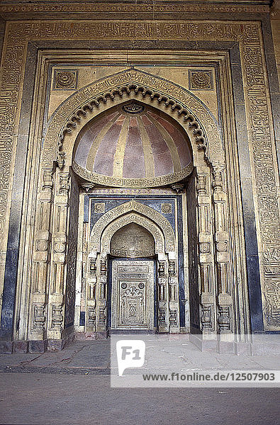 Innenraum der Mughal-Moschee  Delhi  Indien. Künstler: Unbekannt