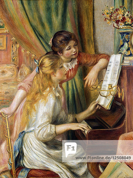 Junge Mädchen am Klavier  1892. Künstler: Pierre-Auguste Renoir