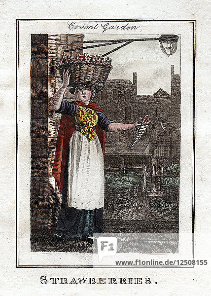 Erdbeeren  Covent Garden  London  1805. Künstler: Unbekannt