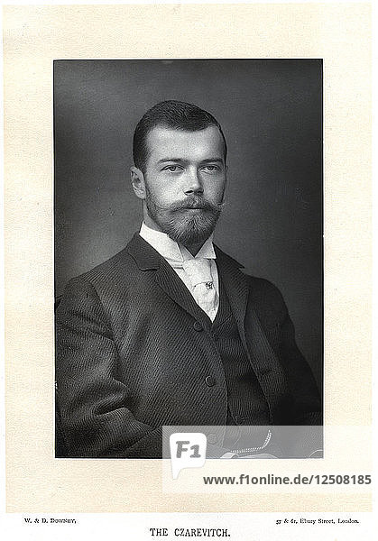 Nikolaus II.  Zar von Russland  als Zarewitsch  um 1890. Künstler: Unbekannt