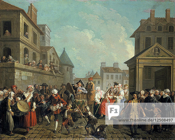 Carnival in the Streets of Paris  1757. Artist: Etienne Jeaurat
