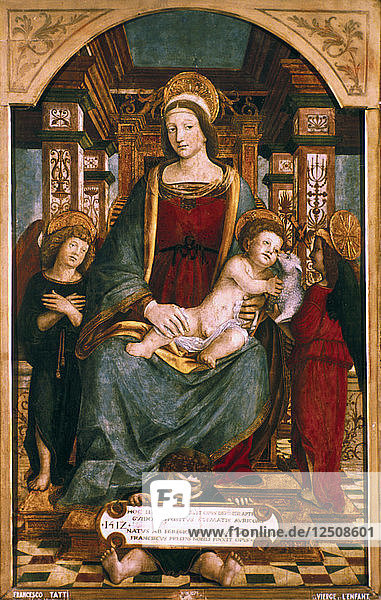 Die Jungfrau mit Kind und Engeln  1512. Künstler: Francesco dei Tatti
