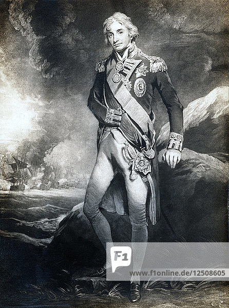 Horatio Nelson  1. Viscount Nelson  englischer Seekommandant  19. Jahrhundert. Künstler: Unbekannt