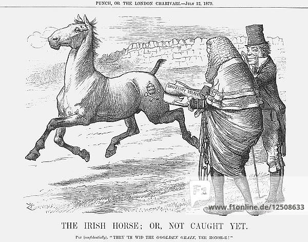 Das irische Pferd; oder Noch nicht gefangen  1879. Künstler: Joseph Swain'