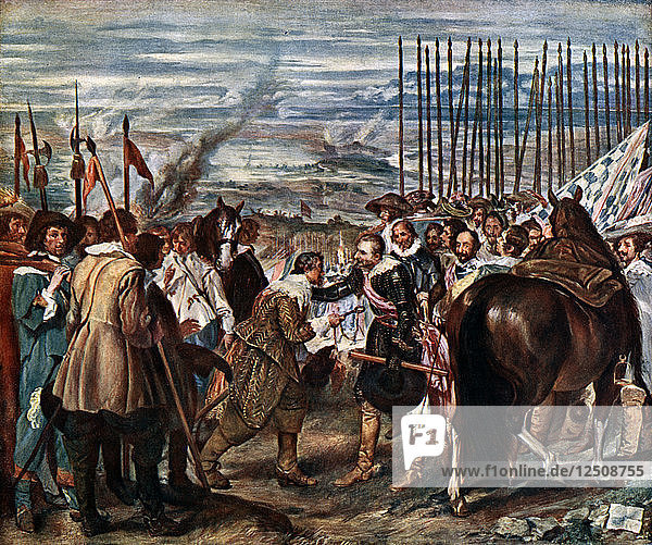 Die Kapitulation von Breda  2. Juni 1625  (um 1635) Künstler: Diego Velázquez