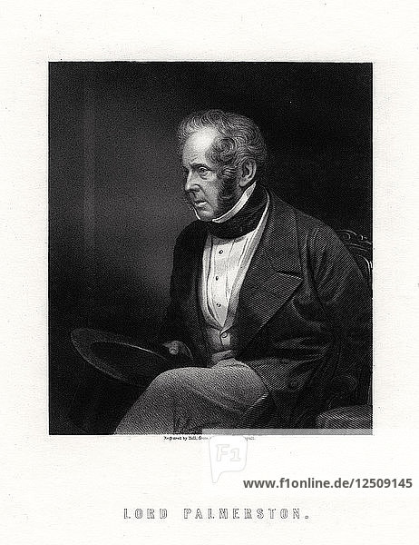 Lord Palmerston  britischer Premierminister  19. Jahrhundert.Künstler: W. Holl