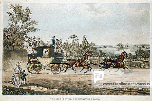 Der rote Rover  Southampton Coach  um 1815. Künstler: Unbekannt
