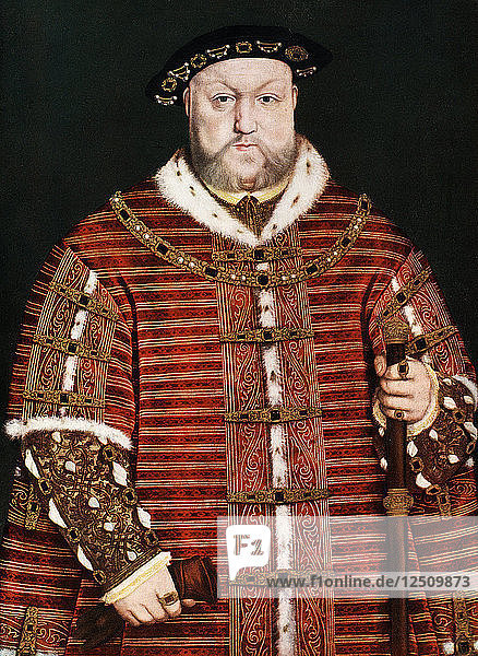 König Heinrich VIII.  1542-1550. Künstler: Hans Holbein der Jüngere