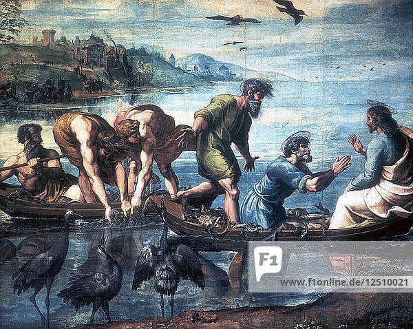 Der wundersame Zug der Fische  1515. Künstler: Raphael