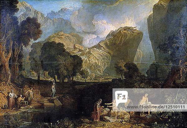 The Goddess of Discord Choosing the Apple of Contention in the Garden of the Hesperides  1806. Artist: JMW Turner