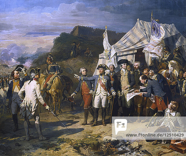 Belagerung von Yorktown  1781 (um 1836). Künstler: Auguste Couder