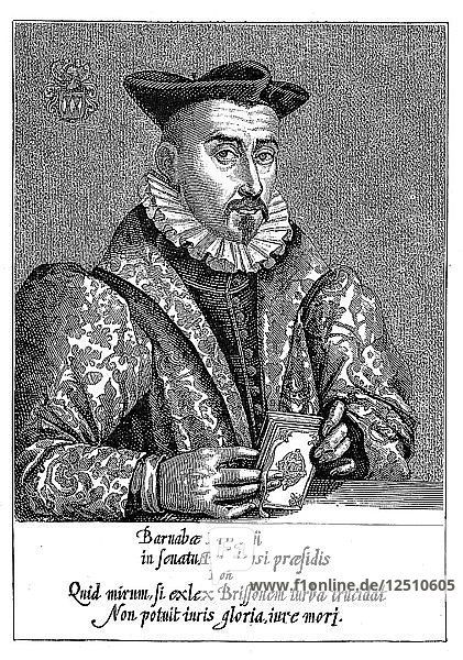 Barnabe Brisson  16th century French philologist and jurist. Artist: Unknown