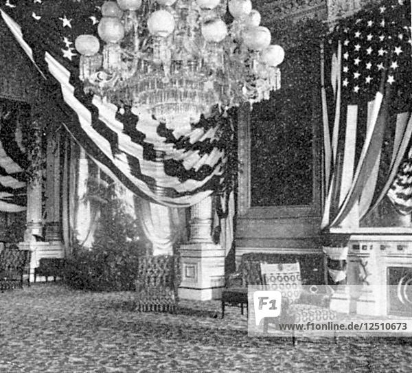 East room of the White House Washington c1901. Artist: Unknown