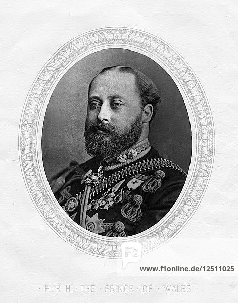The Prince of Wales  1877. Artist: Unknown