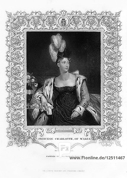Prinzessin Charlotte Augusta von Wales  19. Jahrhundert Künstler: Henry Thomas Ryall