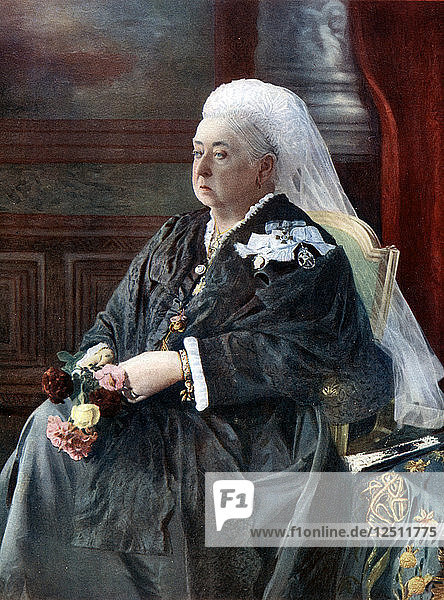 Königin Victoria  Ende des 19. Jahrhunderts  (20. Jahrhundert) Künstler: Hughes & Mullins
