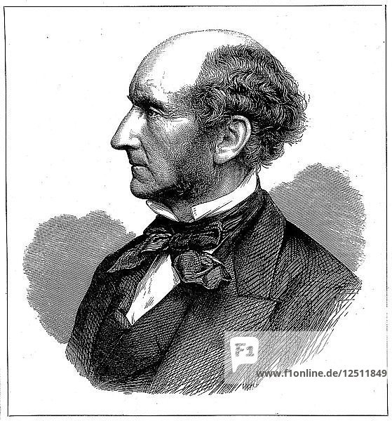 John Stuart Mill  British social reformer and philosopher  1873. Artist: Unknown