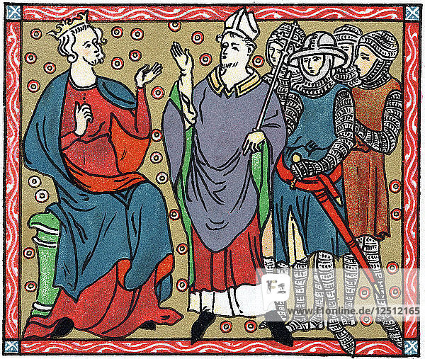 Henry II and Thomas a Becket. Artist: Unknown