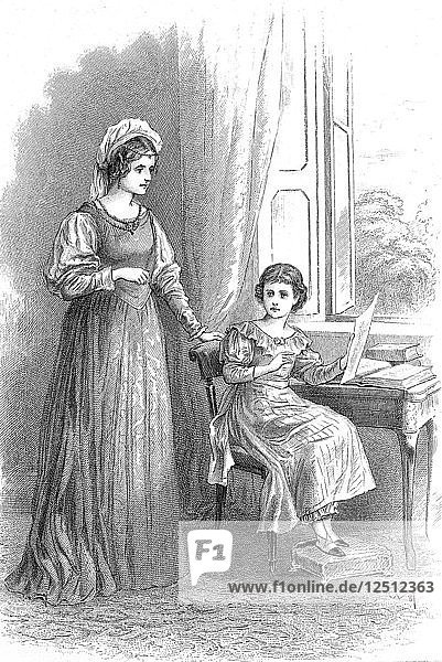 Prinzessin Victoria macht eine Entdeckung  1831. Künstler: Unbekannt