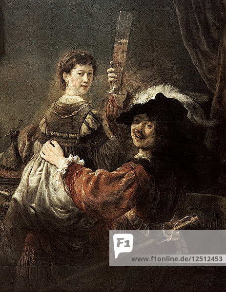 Der verlorene Sohn in der Schenke (Rembrandt und Saskia)  um 1635. Künstler: Rembrandt Harmensz van Rijn