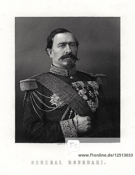 Charles Denis Sauter Bourbaki  französischer General  19. Jahrhundert. Künstler: Unbekannt
