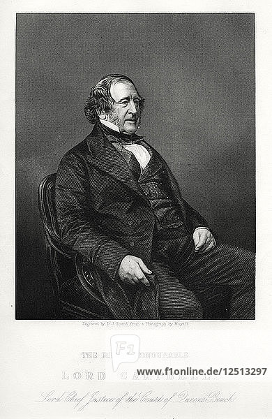 John Campbell  1. Baron Campbell  britischer liberaler Politiker und Rechtsanwalt  um 1880. Künstler: DJ Pound