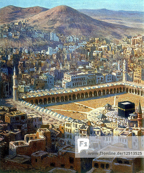 Ansicht von Mekka  aus La Vie de Mohammed  Prophete dAllah  um 1880-c1920. Künstler: Etienne Dinet