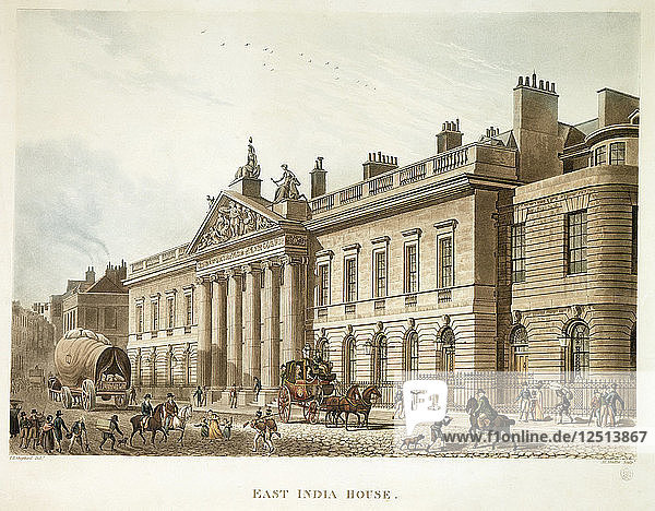 East India House  London  1817. Künstler: Joseph Konstantin Stadler