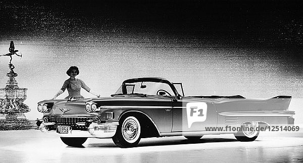 Model with a Cadillac car  1958. Artist: Unknown