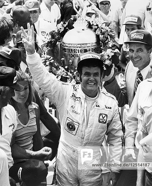 Al Unser  Gewinner des Indy 500  1978. Künstler: Unbekannt