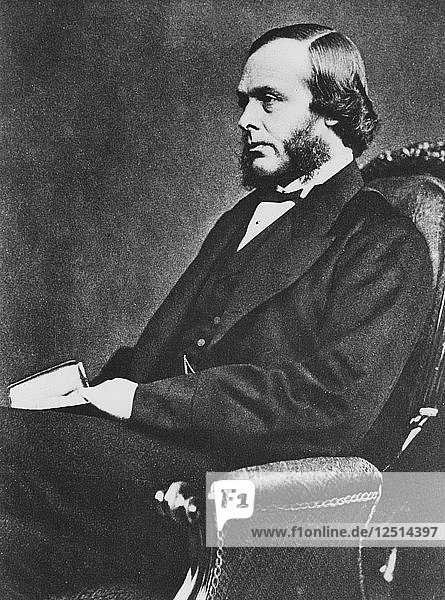 Joseph Lister  englischer Chirurg und Pionier der antiseptischen Chirurgie  um 1867. Künstler: Unbekannt