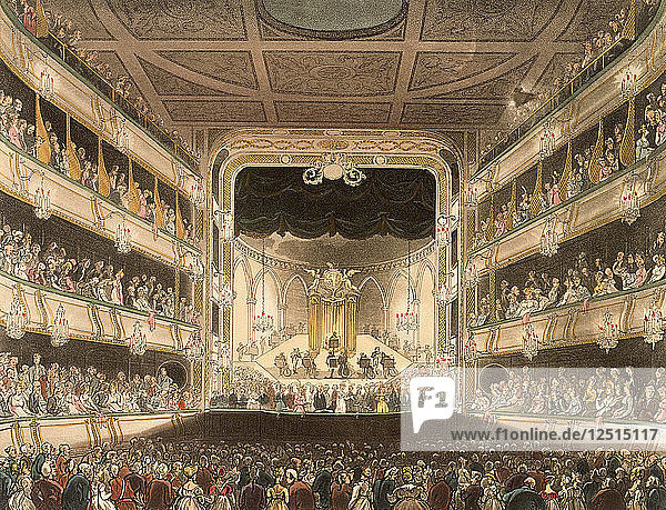 Innenraum des Covent Garden Theatre  London  1808. Künstler: Thomas Rowlandson